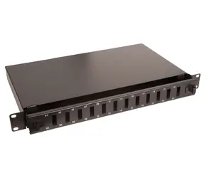 Lanview Optický patch panel 12 portů černý / Patch panel / 19" / 1U / SC Duplex / LC Quad