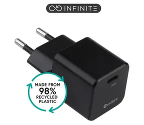 eSTUFF INFINITE (GRS) černá / USB nabíječka / USB-C / 30 W / rychlé nabíjení