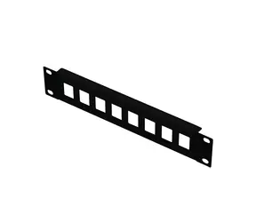Lanview LKS675BL černá / Patch panel / 10" / 8 portů / 1U / pro Keystone / nesazený