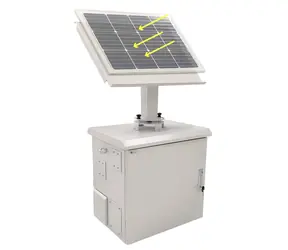 Lanview RCCTV007 bílá / Nástěnný rozvaděč / 12U / IP66 / solární panel / nosnost 50 kg