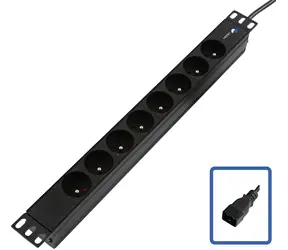 Lanview Logon TUPS055 / PDU / 19" 1U / 8x French / IEC C20 / bez vypínače