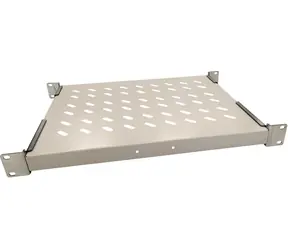 Lanview 19" 1U (RAS100WH) bílá / Police do racku / pevná / hloubka 600 mm / nosnost 50 kg
