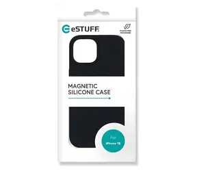eSTUFF INFINITE ROME Apple iPhone 15 černá / Ochranný kryt / MagSafe / 81% recyklovaný materiál