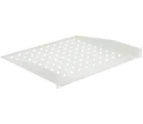 Lanview 19" 1U (RAS205WH) bílá / Police do racku / hloubka 400 mm / perforovaná / nosnost 30 kg