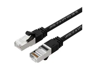 Lanview Patch kabel CAT6a S/FTP černý / Patch kabel / 1,5 m / LSZH / PoE+ / 10 Gigabit