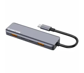 Canyon DS-18 / USB-C hub / 5 portů / USB-C PD nabíjení / 10 Gbps / kompaktní