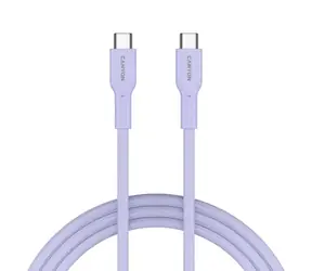 Canyon OnWire CCAP60CL fialová / Nabíjecí kabel / USB-C – USB-C / opletený / 60W PD / 480 Mbps / 1 m