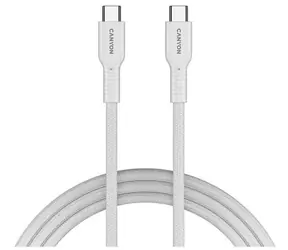 Canyon OnWire CCAP60CL bílá / Nabíjecí kabel / USB-C – USB-C / 60W PD / 1 m / opletený