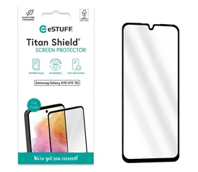 eSTUFF Titan Shield pro Samsung Galaxy A15/A15 5G / Ochranné sklo / 9H / temperované / plně nalepovací