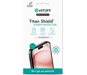 eSTUFF INFINITE Titan Shield iPhone 16 průhledné / Ochranné sklo / Temperované sklo / 0,33 mm