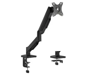 eSTUFF Single Gas Spring Monitor Mount / Stolní rameno pro jeden monitor / plynová pružina / VESA 75-100 mm / do 32"
