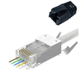 Lanview RJ45 STP konektor Cat6A/Cat7 / Konektor RJ-45 / stíněný / pozlacené kontakty / 25 ks