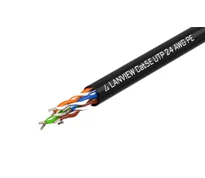 Lanview Cat5e U/UTP černá / Síťový kabel / 305 m / bez konektorů