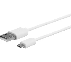 eSTUFF MicroUSB kabel / Kabel / USB-A – Micro-USB / 1 m / bílá
