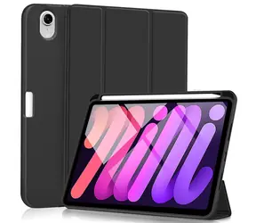 eSTUFF Miami černá / Pouzdro pro Apple iPad mini 7/6 / PU kůže / Přihrádka na Apple Pencil / 2 polohy
