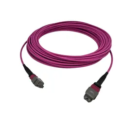 Lanview optický patch kabel MTP-MTP OM4 fialový 3 m / Optický patch kabel / Multimode / Polarita B / LSZH