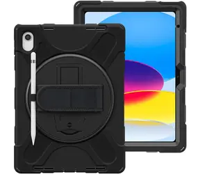 eSTUFF AUSTIN černá / Pouzdro / pro Apple iPad 11./10. generace / polykarbonát / s ramenním popruhem