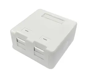 Lanview Povrchová krabice 2x RJ-45 bílá / Výstupní box / 2 porty / RJ-45
