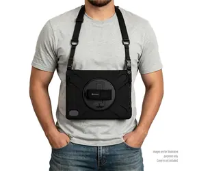 eSTUFF Ramenní popruh AUSTIN a CHICAGO Defender černý / Popruh pro tablet