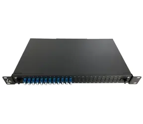 Lanview Optický patch panel 19" 1U černý / Patch panel / 24 portů / 12x LC Duplex Single Mode