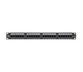Lanview Patch panel 24 portů černý / Patch panel / 19" / 1U / CAT5e UTP