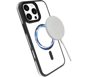eSTUFF INFINITE HELSINKI iPhone 16 Pro Max černo-průhledná / Ochranný kryt / MagSafe / GRS recyklovaný plast