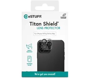 eSTUFF Titan Shield Apple iPhone 14 Pro/14 Pro Max / Ochranné sklo pro fotoaparát / Tvrzené sklo / 9H