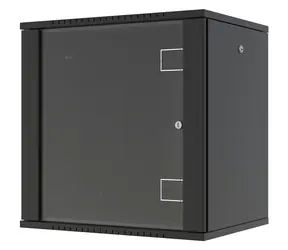 Lanview 12U 600x450 černá / Nástěnný rozvaděč / 19" / Flat pack / nosnost 60 kg