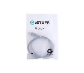 eSTUFF INFINITE (GRS) černá (ES605180-BULK) / Kabel / USB-C - USB-A / 1 m / 60 W / GRS recyklovaný plast
