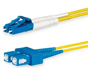 Lanview LC-SC OS2 2m žlutá / Optický patch kabel / Singlemode / Duplex / UPC / LSZH