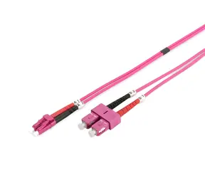 Lanview optický kabel SC/LC OM4 purpurová / Optický kabel / Multimode duplex / 2 m
