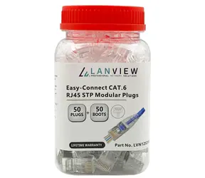 Lanview RJ45 konektor STP Cat6 / Konektor / AWG 23-24 / přímý / 50 ks