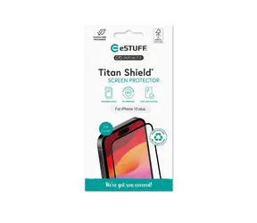 eSTUFF INFINITE Titan Shield Apple iPhone 15 Plus / Ochranné sklo / Temperované sklo / Plně nalepovací / 9H