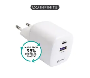 eSTUFF INFINITE GRS bílá / Nabíječka / USB-C / 67 W / GaN / rychlé nabíjení