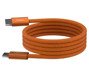 Adam Elements iLinio C100 oranžová / Magnetický kabel / USB-C - USB-C / 100W / 2 ks