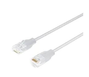 Lanview LightFlex CAT6 U/UTP bílá / Síťový kabel / 0,3 m / LSZH / PoE