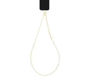 iDeal Chain Strap Pearl bílá / Šňůrka na mobil / Univerzální