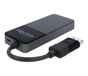 DeLock DisplayPort 1.4 > 3x HDMI MST / Rozbočovač / 4K 60 Hz / HDR / HDCP 2.2