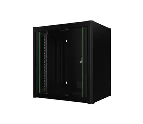 Lanview 19" nástěnný rozvaděč 12U černá / Nástěnný rozvaděč / 600x450x645 mm / nosnost 80 kg / skleněné dveře