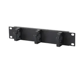 Lanview RA10110BL černá / Kabelový management panel / 10" / 1U / 3 háčky
