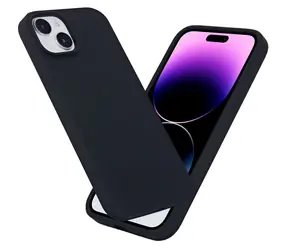 eSTUFF INFINITE ROME černá / Ochranný kryt / Apple iPhone 15 Plus / Silikon / MagSafe / Recyklovaný materiál 81 %
