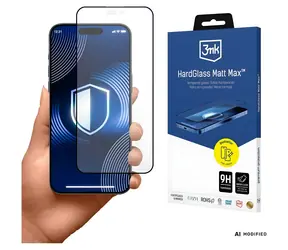 3mk HardGlass Matt Max černá / Tvrzené sklo / Apple iPhone 18 Pro Max / Matné / 9H