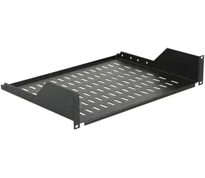 Lanview RAS210BL černá / Police do racku / 19" / 2U / hloubka 350 mm / nosnost 30 kg