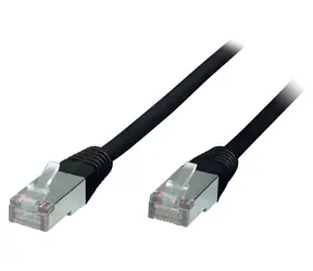 SCONN Patch kabel F/UTP Cat.5e černý 2 m / Patch kabel / Cat 5e / F/UTP / RJ-45