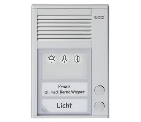 Auerswald TFS-Dialog 212 stříbrná / Dveřní interkom / handsfree / IP22 / 2 tlačítka