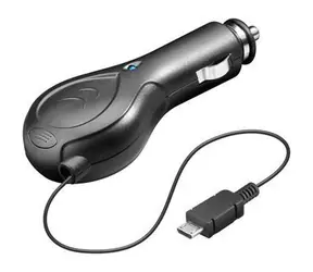 Goobay Nabíjecí zdroj s navíjecím kabelem Micro USB / Autonabíječka / Micro USB / 0,8 A