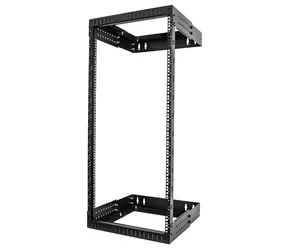 StarTech Open Frame 24U černý / Stojanový rack / 19" / nastavitelná hloubka / nosnost 90 kg
