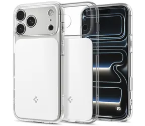 Spigen Ultra Hybrid "T" MagSafe lesklá bílá / Ochranný kryt / Apple iPhone 17 Pro Max / TPU+PC