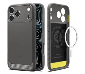 Spigen Rugged Armor MagSafe šedá / Ochranný kryt / Apple iPhone 18 Pro/17 Pro / MagSafe