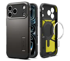 Spigen Tough Armor T MagSafe gunmetal pro iPhone 17 Pro Max / Ochranný kryt / MagSafe / XRD pěna